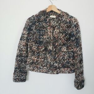 Zara wool mix chanel tweed look Jacket